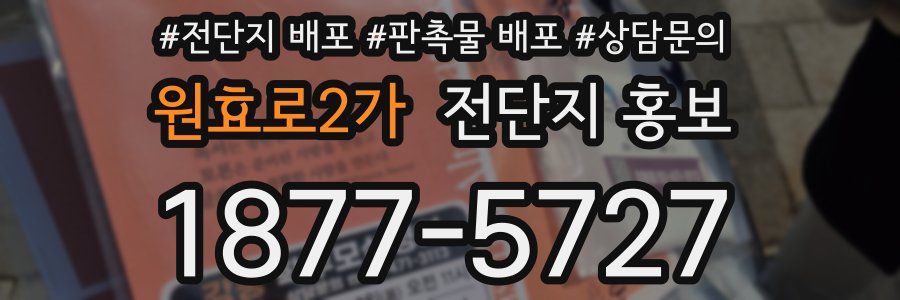 원효로2가 전단지 홍보