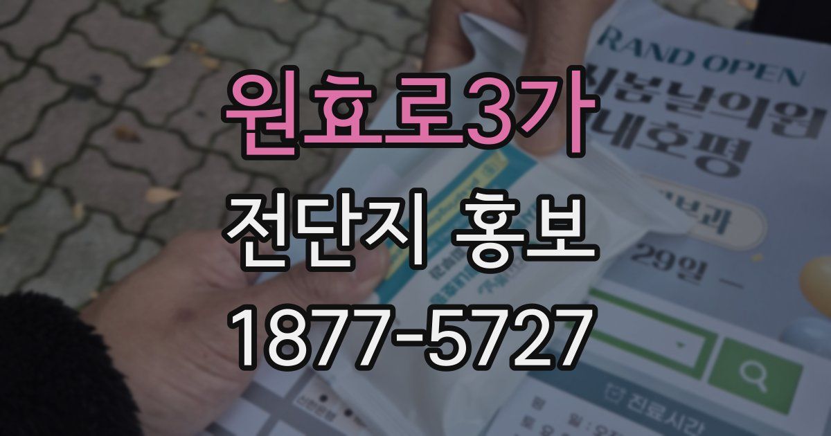 원효로3가 전단지 홍보