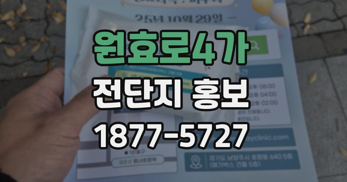 원효로4가 전단지 홍보
