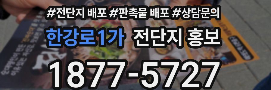 한강로1가 전단지 홍보