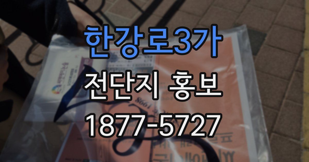 한강로3가 전단지 홍보
