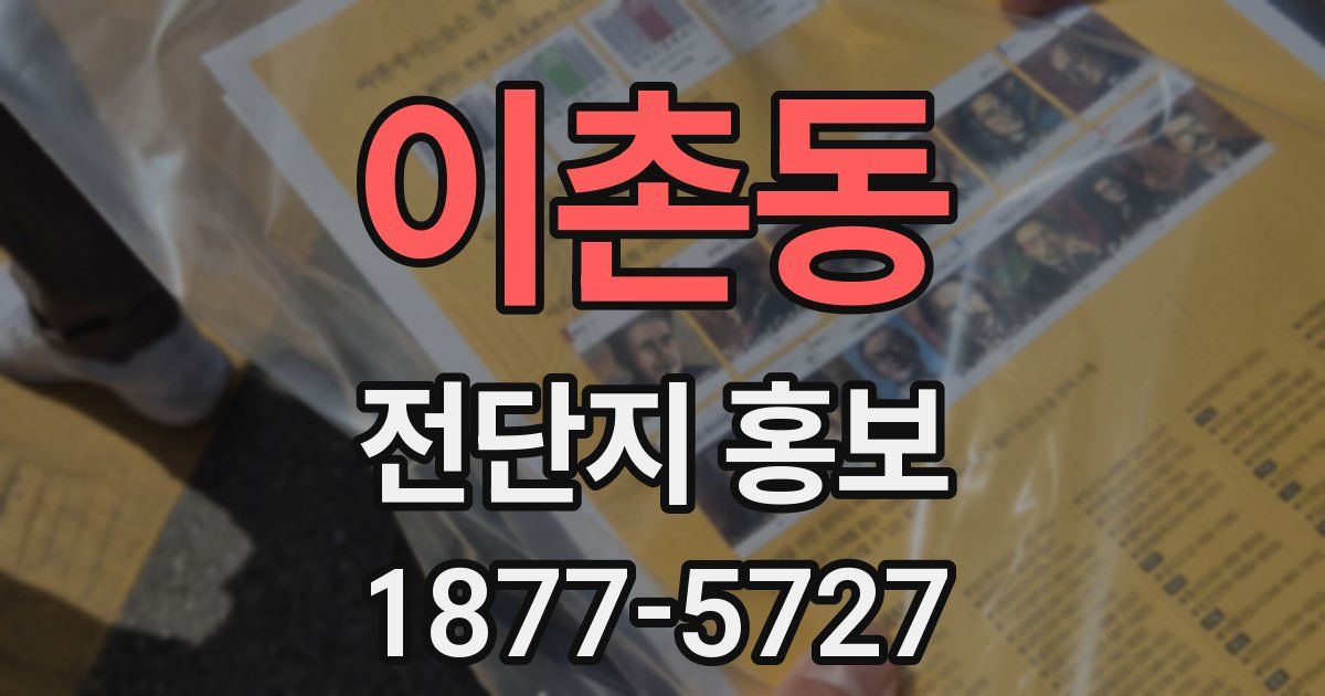 이촌동 전단지 홍보
