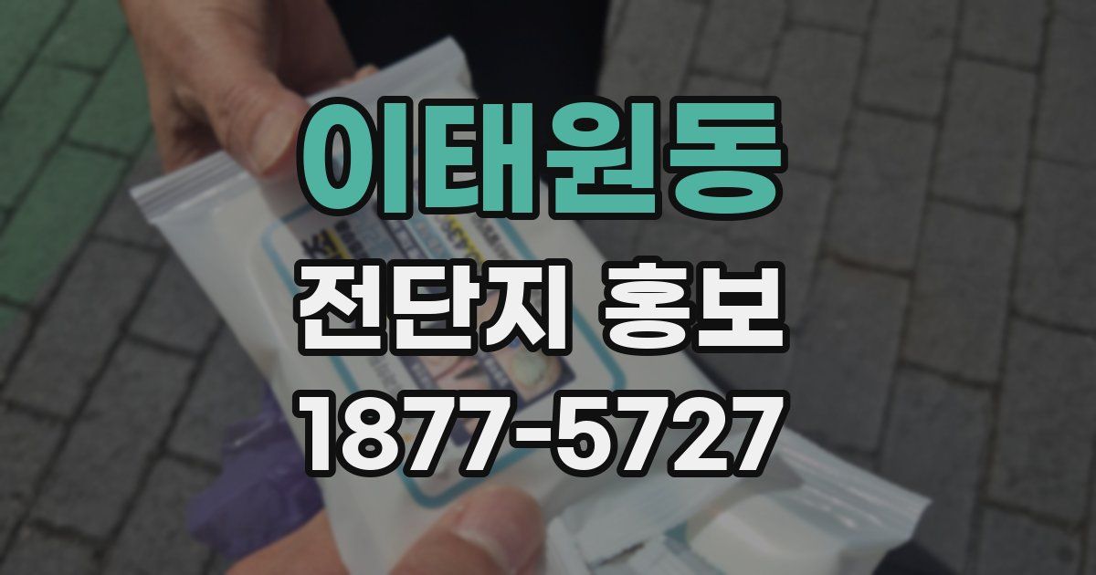 이태원동 전단지 홍보