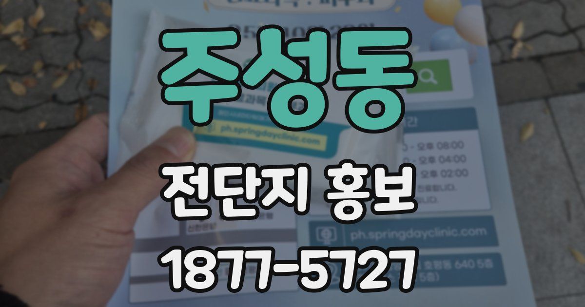 주성동 전단지 홍보