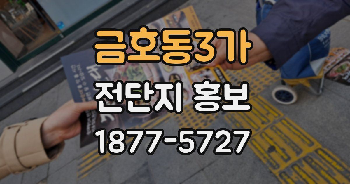 금호동3가 전단지 홍보