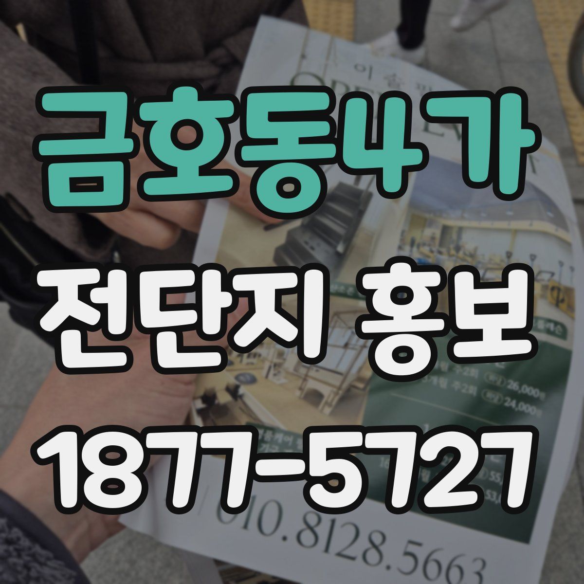 금호동4가 전단지 홍보