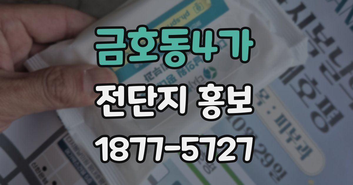 금호동4가 전단지 홍보