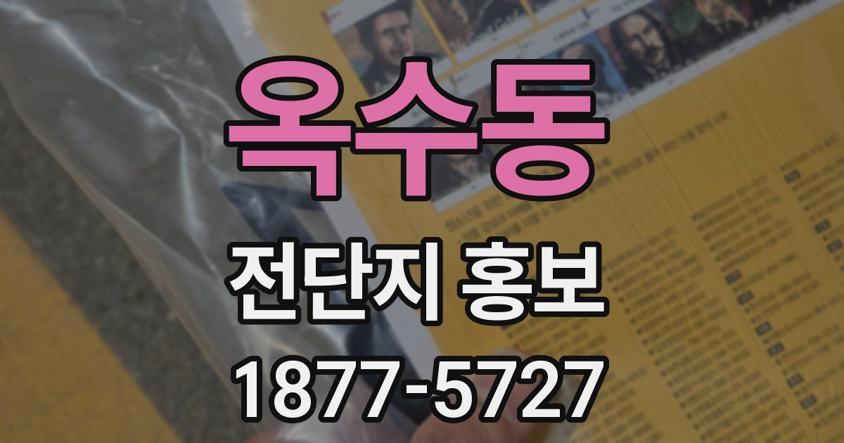 옥수동 전단지 홍보