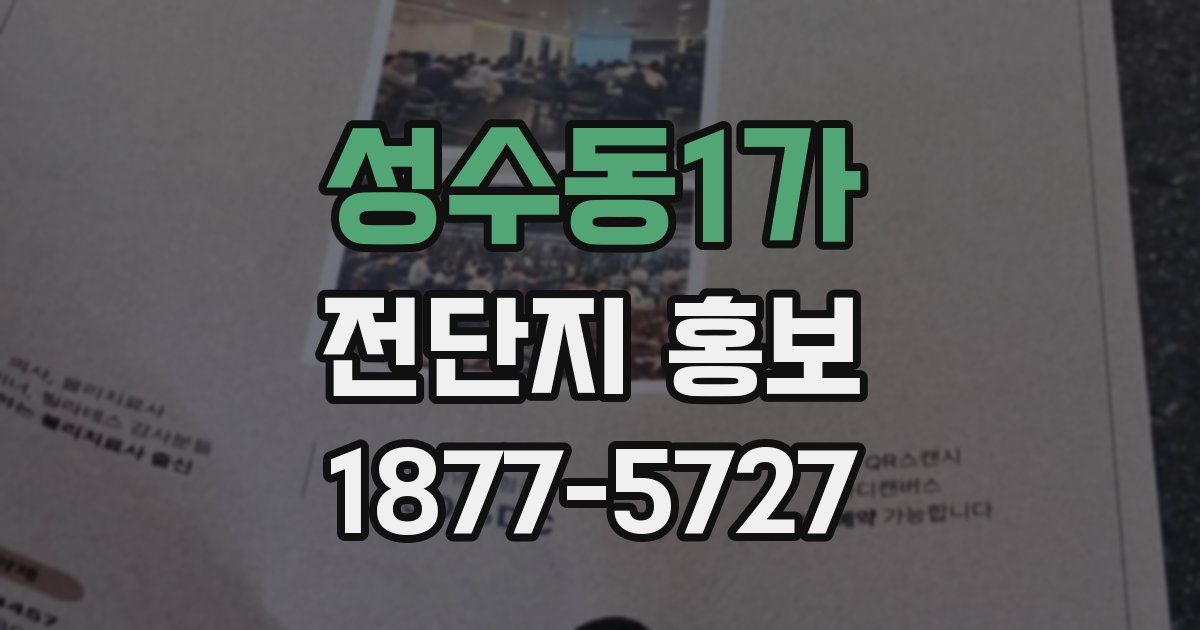 성수동1가 전단지 홍보