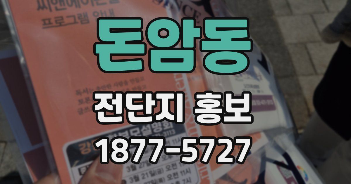돈암동 전단지 홍보