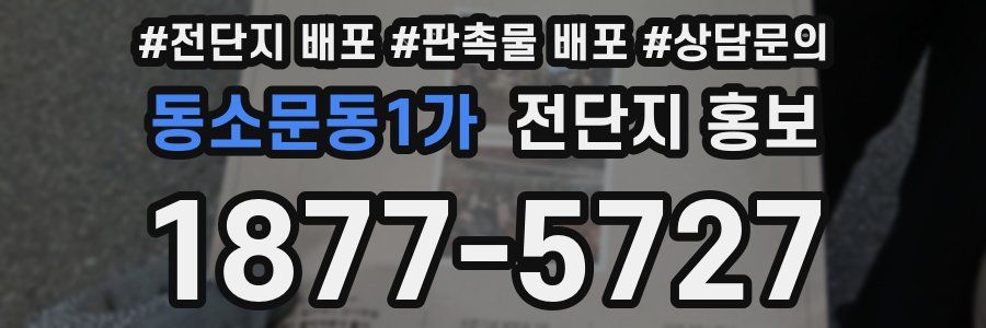 동소문동1가 전단지 홍보