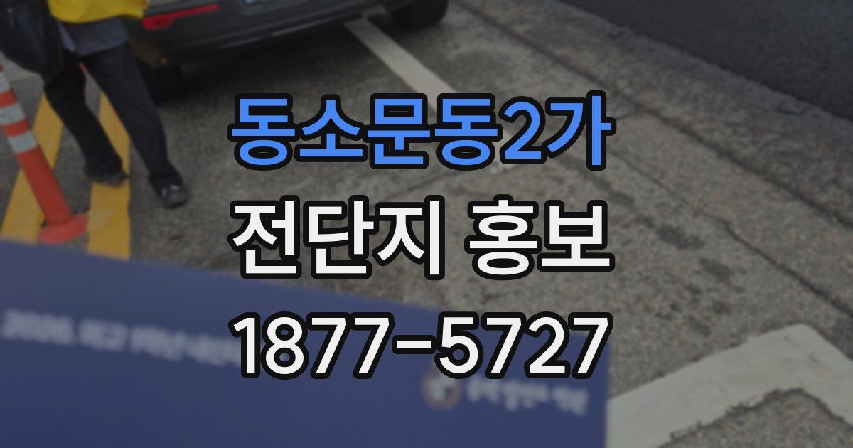 동소문동2가 전단지 홍보