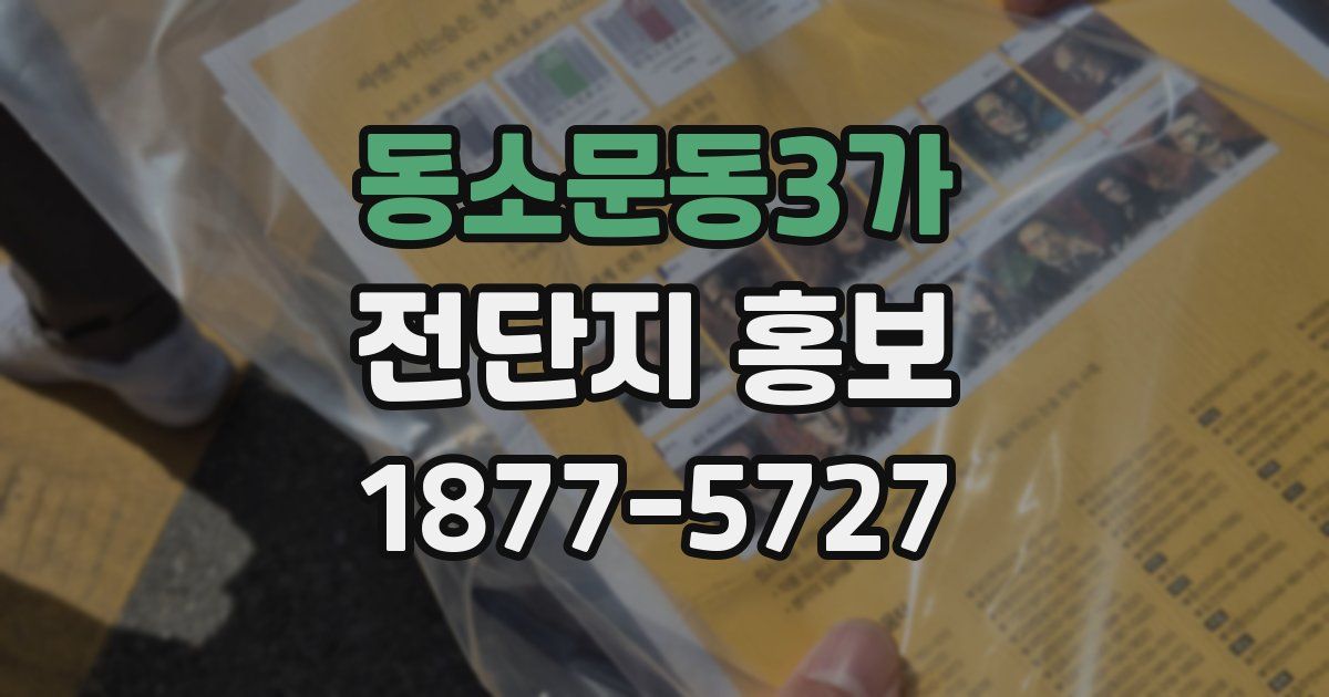 동소문동3가 전단지 홍보