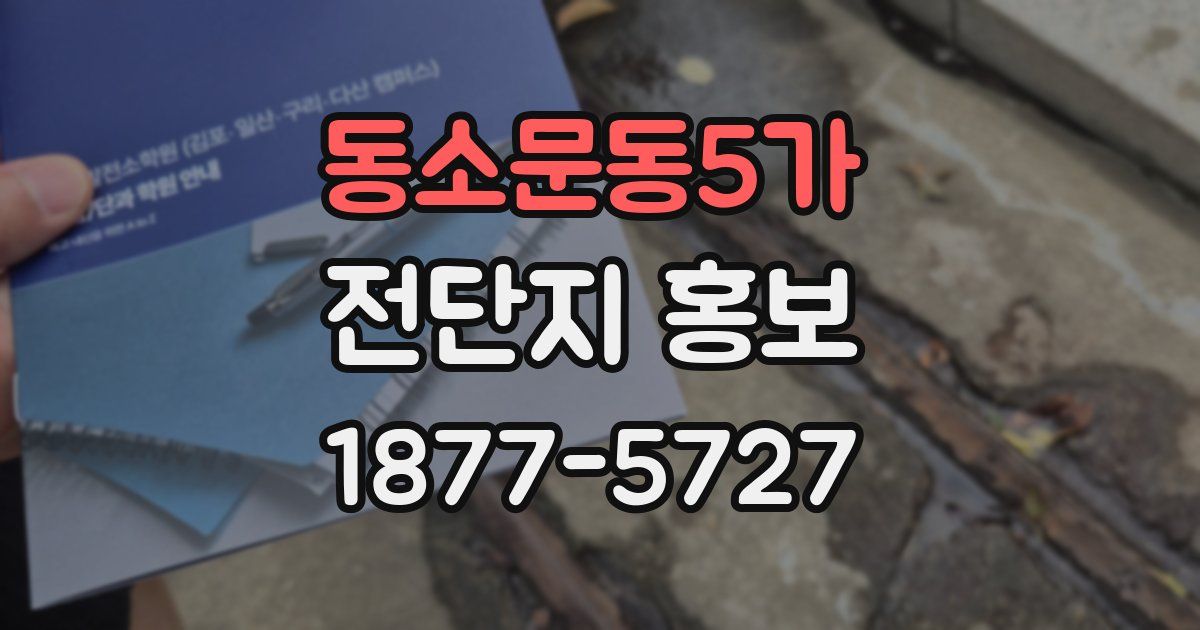 동소문동5가 전단지 홍보