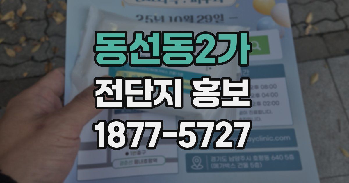 동선동2가 전단지 홍보