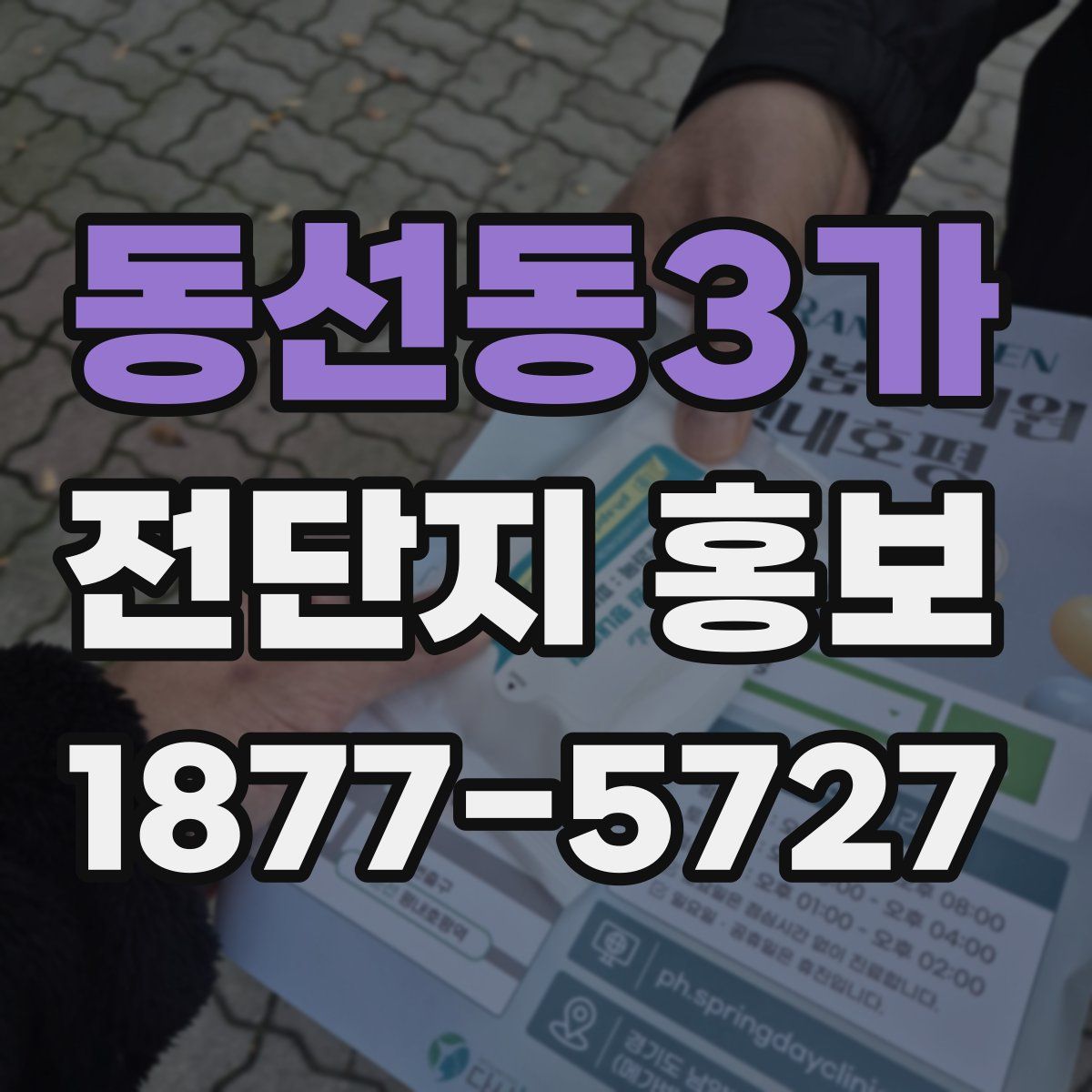 동선동3가 전단지 홍보