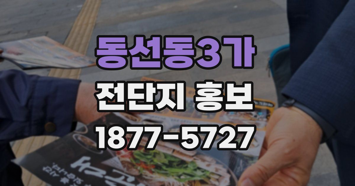 동선동3가 전단지 홍보