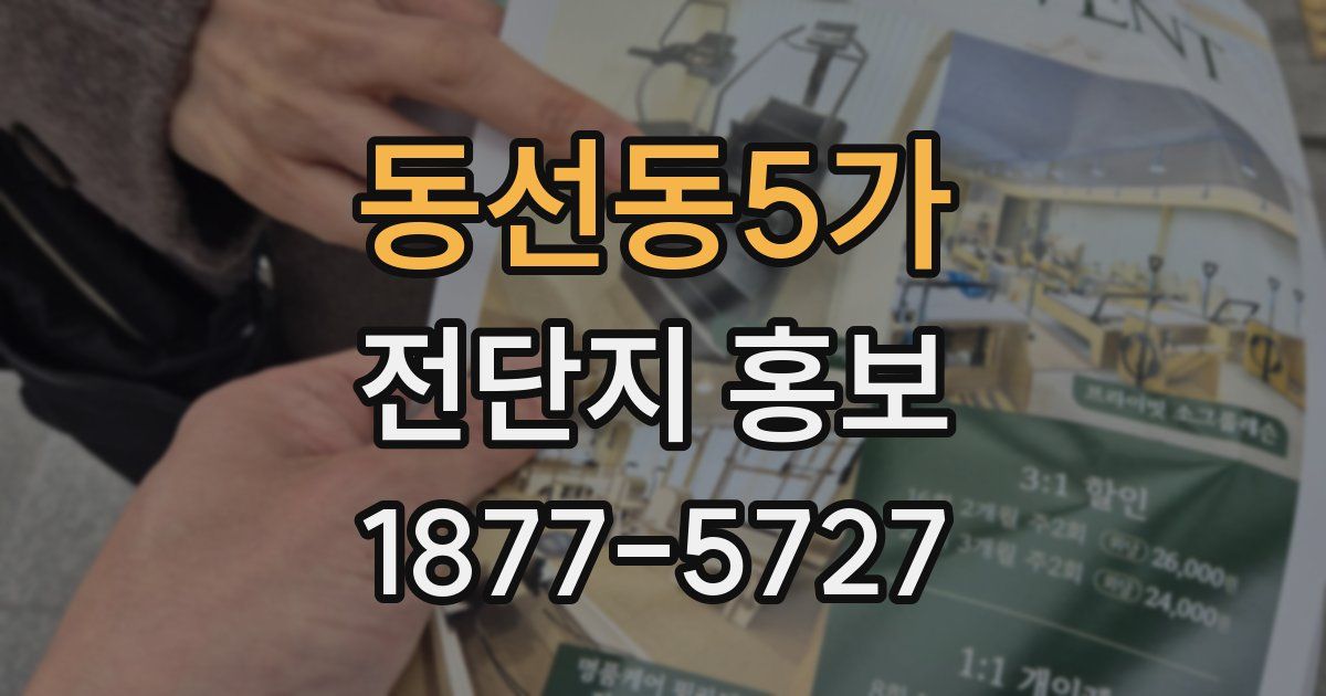동선동5가 전단지 홍보