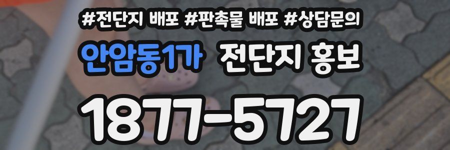 안암동1가 전단지 홍보