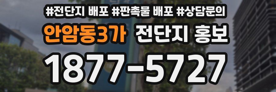 안암동3가 전단지 홍보