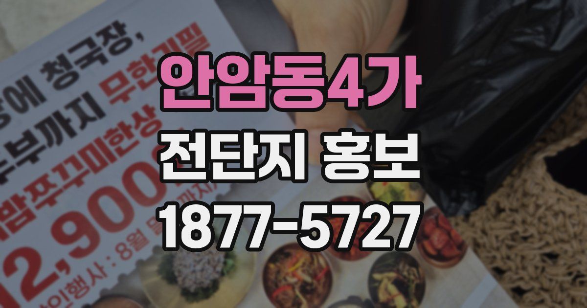 안암동4가 전단지 홍보