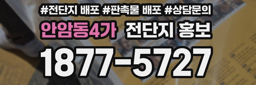 안암동4가 전단지 홍보