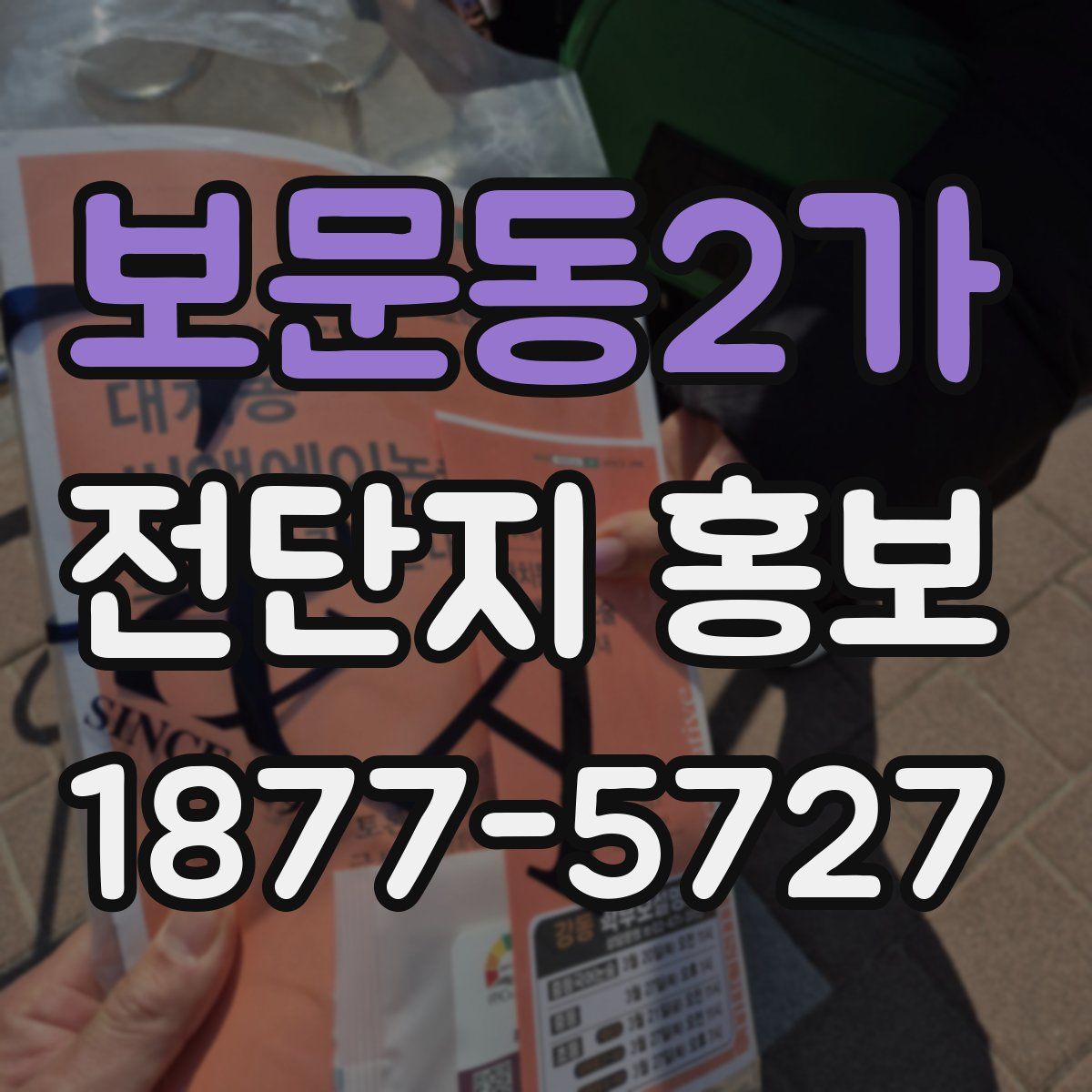보문동2가 전단지 홍보