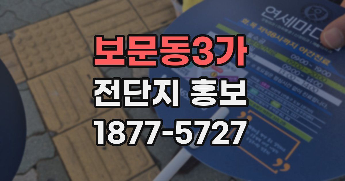 보문동3가 전단지 홍보