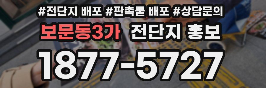 보문동3가 전단지 홍보