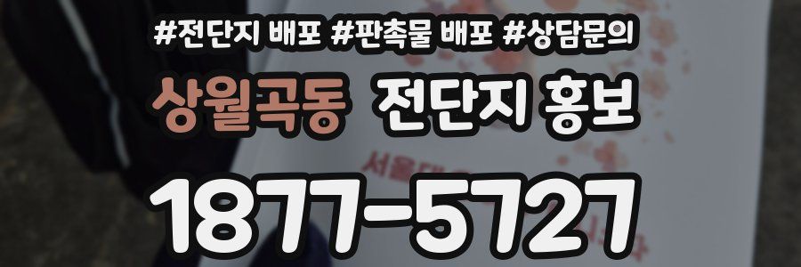 상월곡동 전단지 홍보