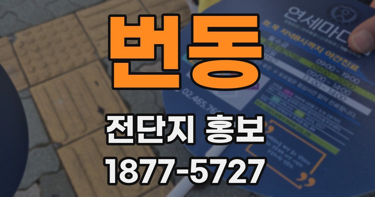 번동 전단지 홍보
