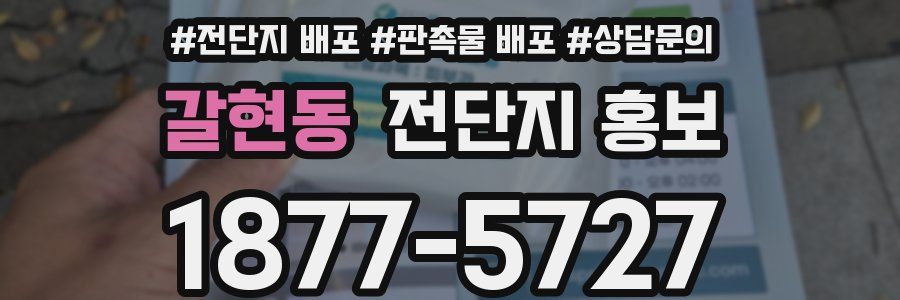 갈현동 전단지 홍보