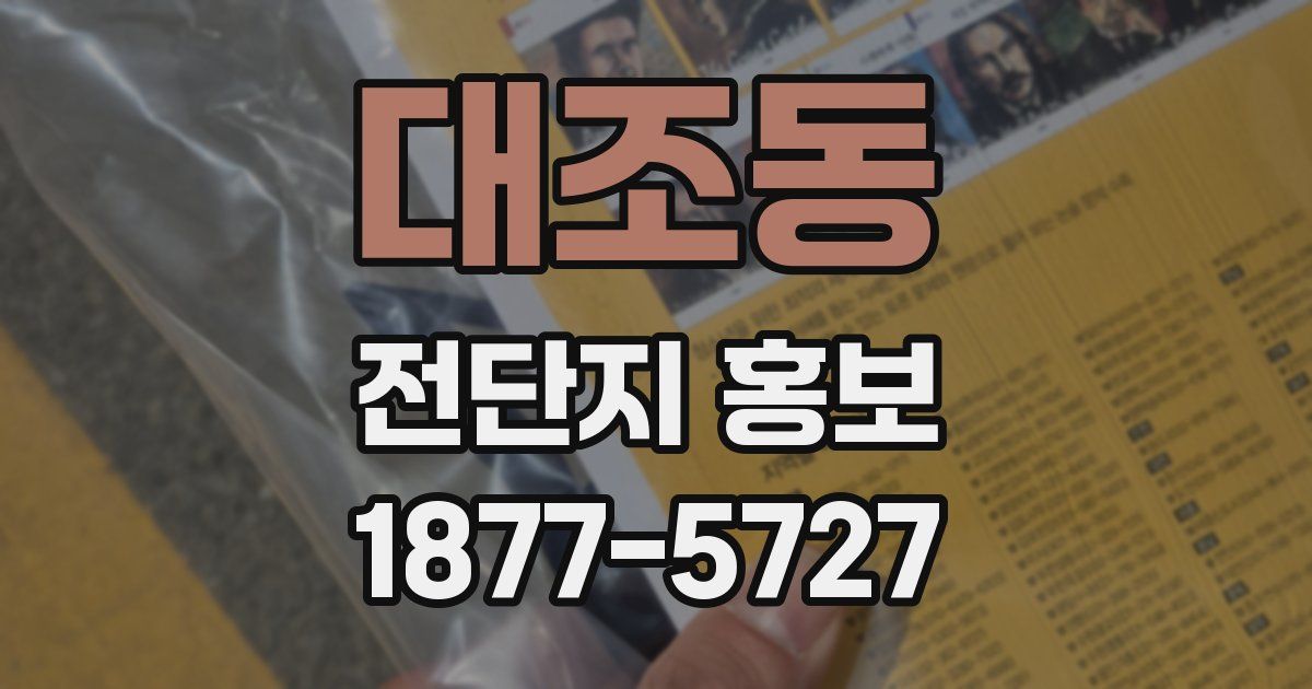 대조동 전단지 홍보