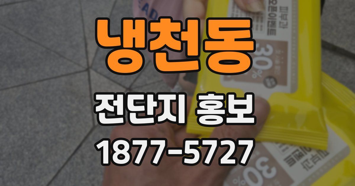 냉천동 전단지 홍보