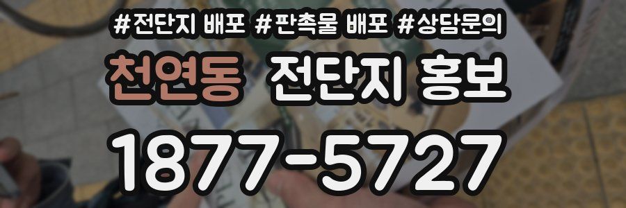 천연동 전단지 홍보