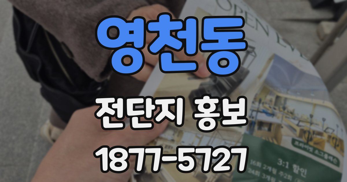 영천동 전단지 홍보