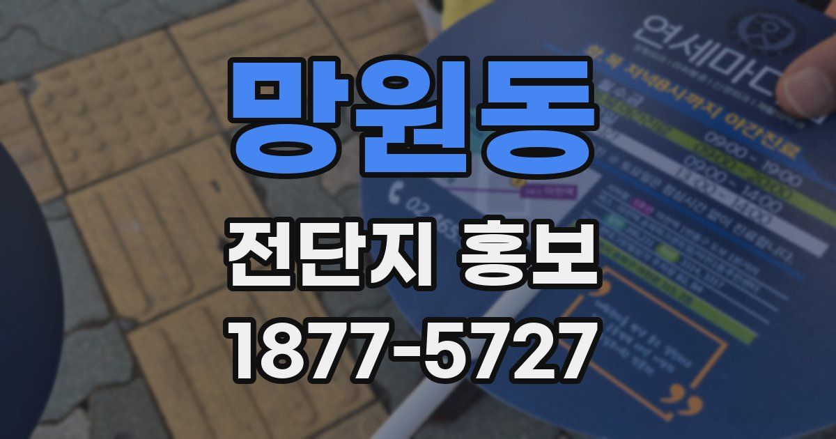 망원동 전단지 홍보
