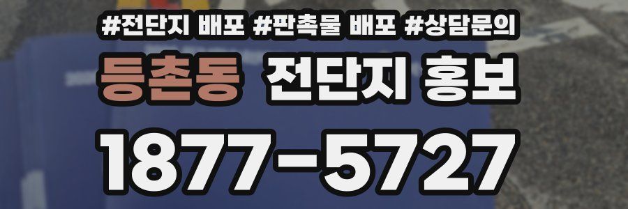 등촌동 전단지 홍보