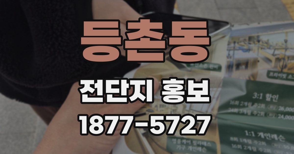 등촌동 전단지 홍보