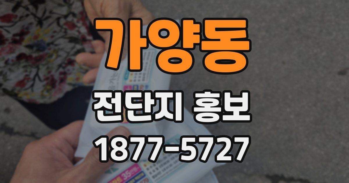 가양동 전단지 홍보