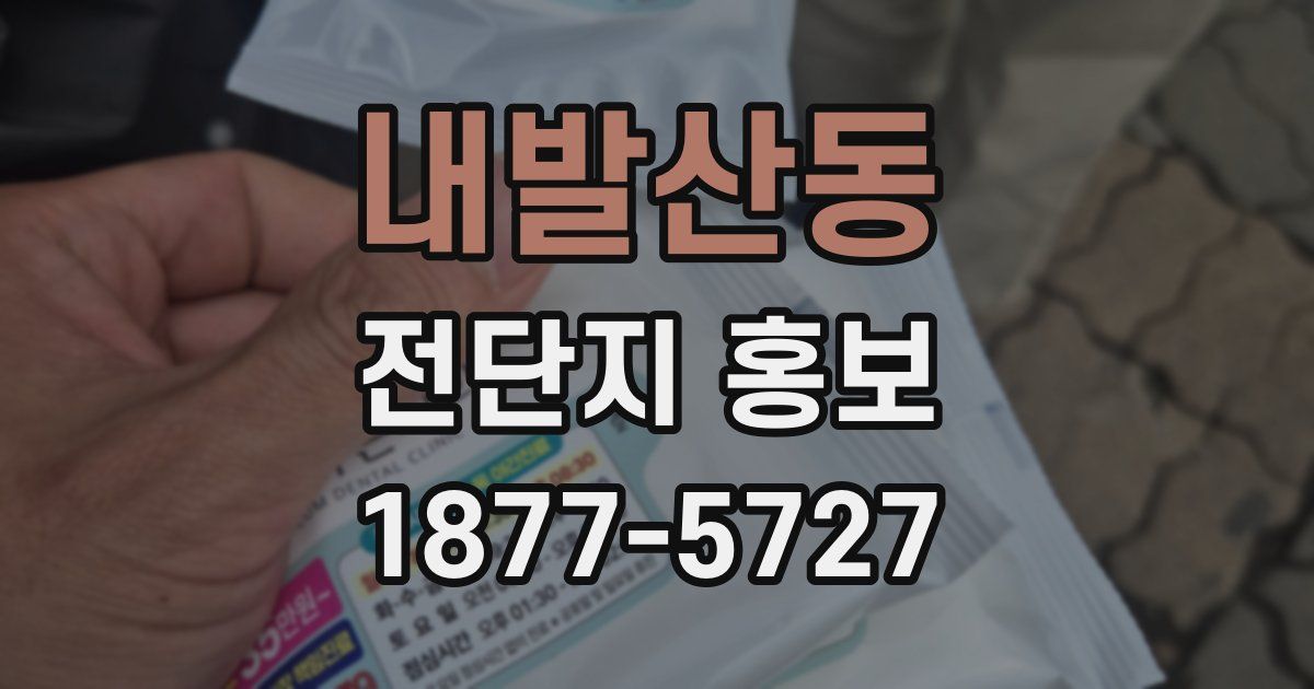 내발산동 전단지 홍보