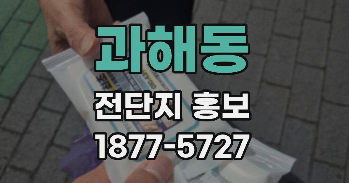 과해동 전단지 홍보