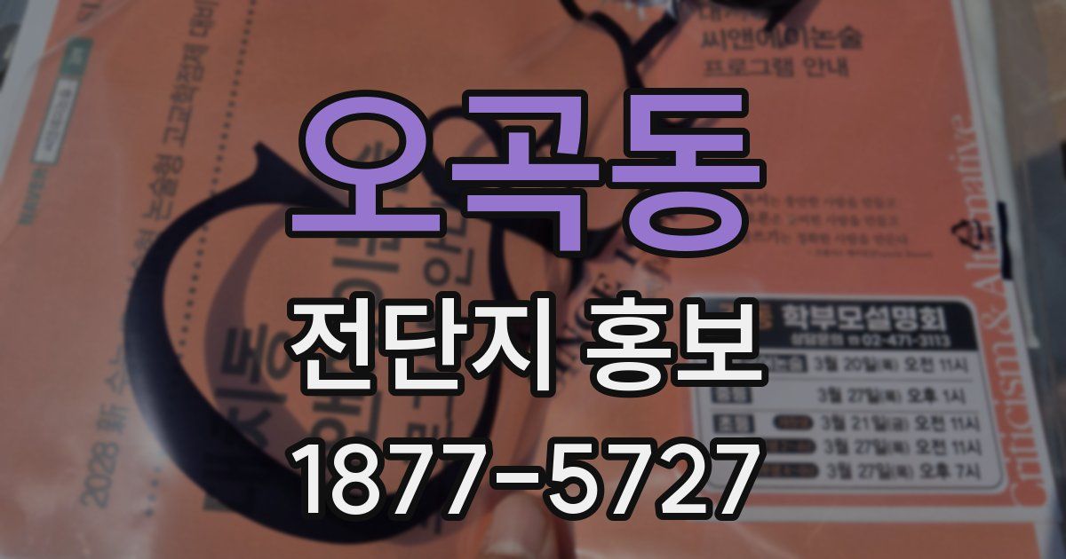 오곡동 전단지 홍보