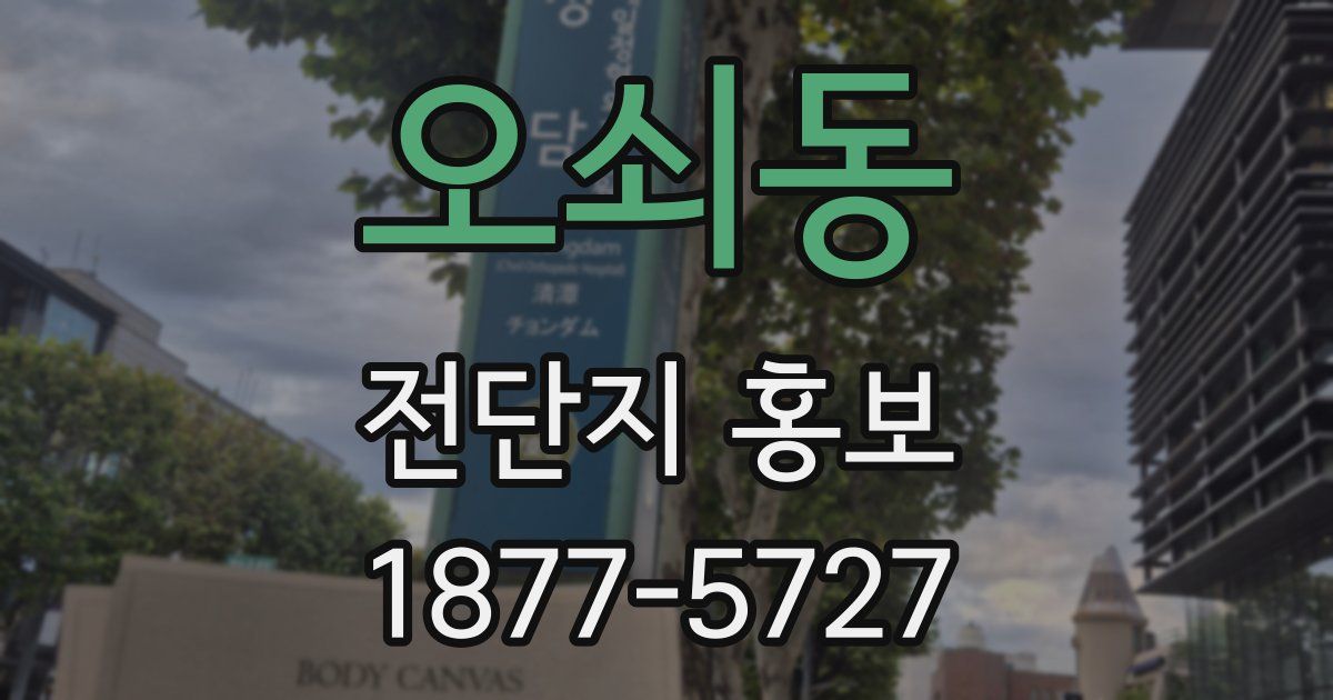 오쇠동 전단지 홍보