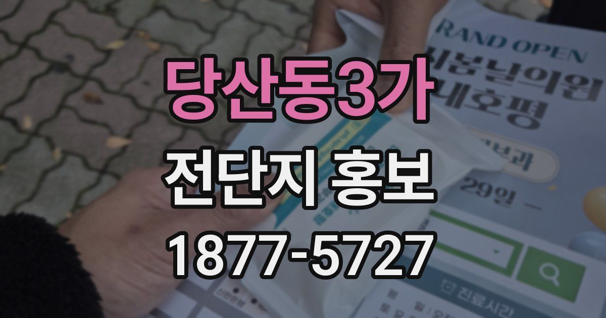 당산동3가 전단지 홍보