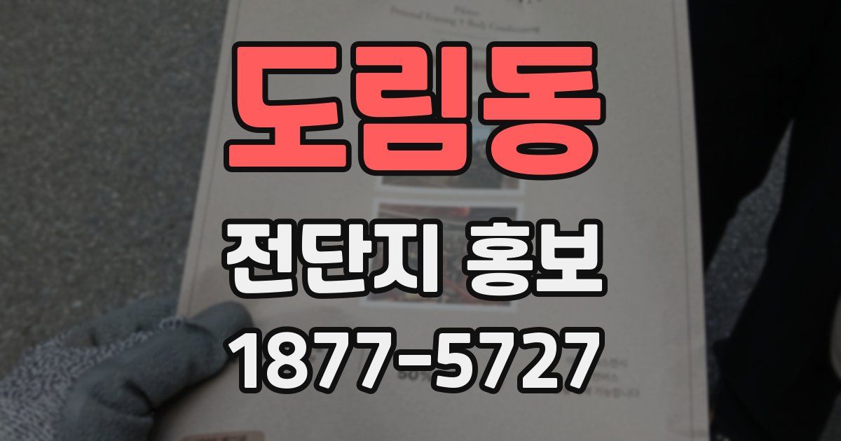 도림동 전단지 홍보
