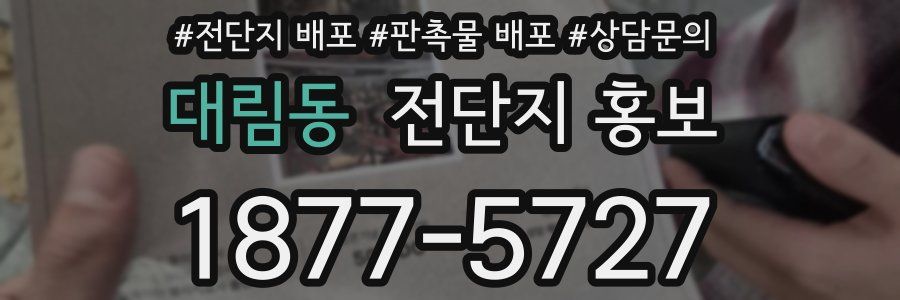 대림동 전단지 홍보