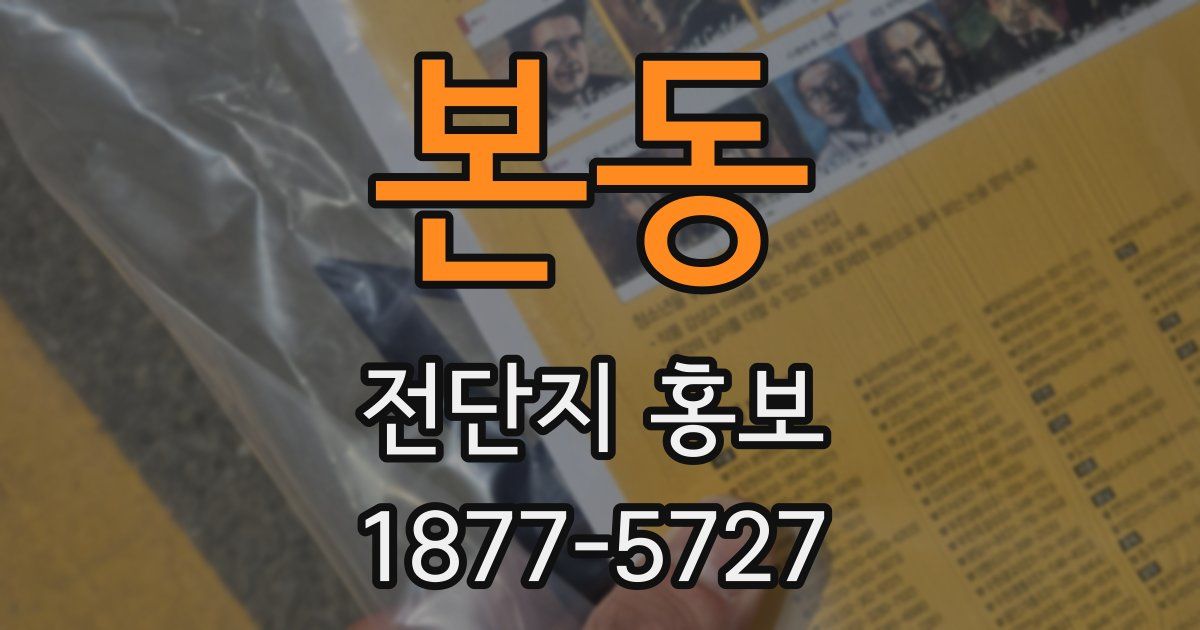 본동 전단지 홍보
