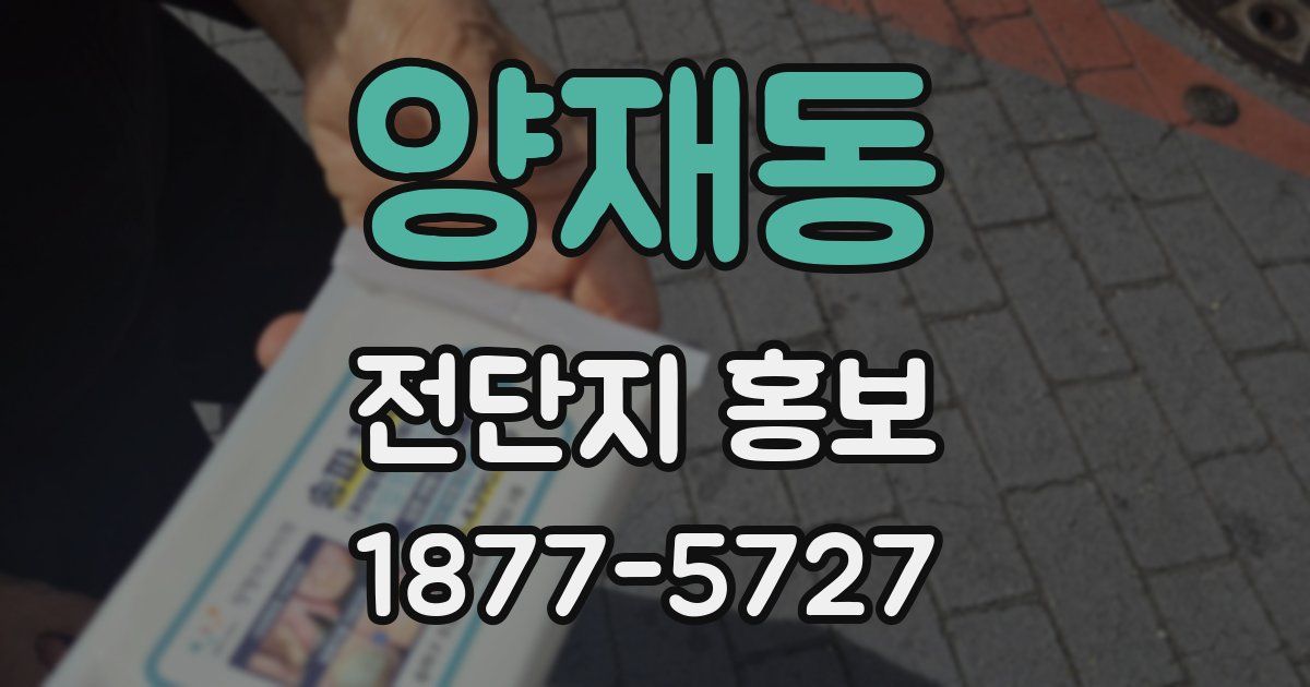 양재동 전단지 홍보
