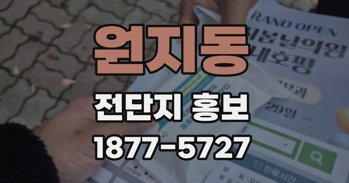 원지동 전단지 홍보